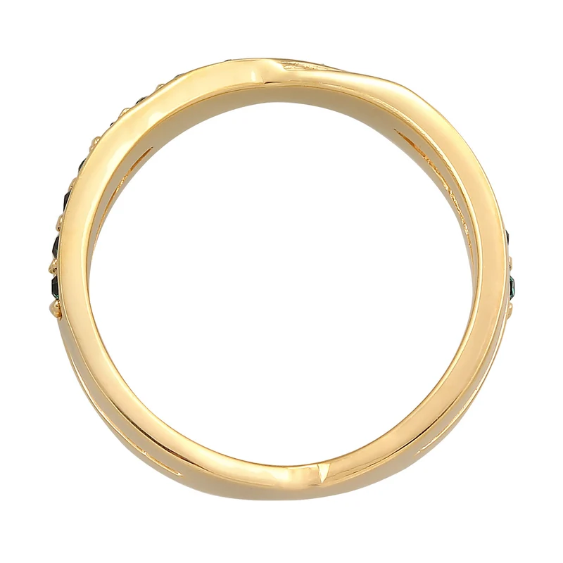 Wickelring Elegant | Mit Kristallen von Swarovski® (Grün)