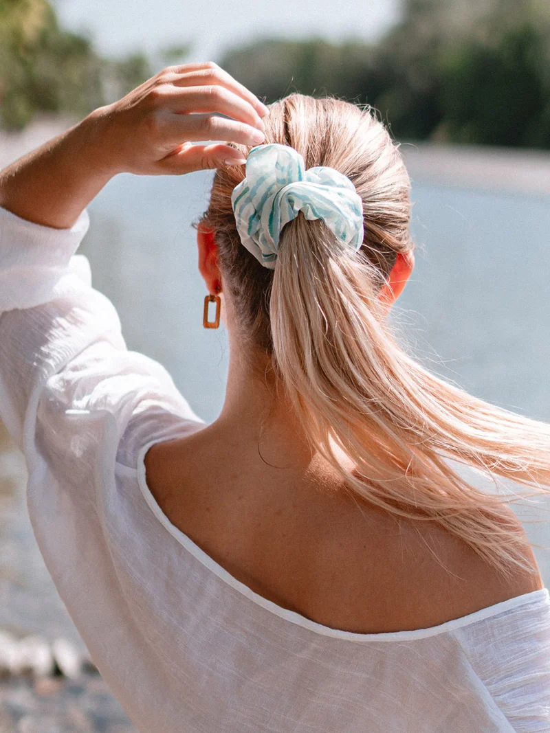 Fresh Wave Blue Scrunchie