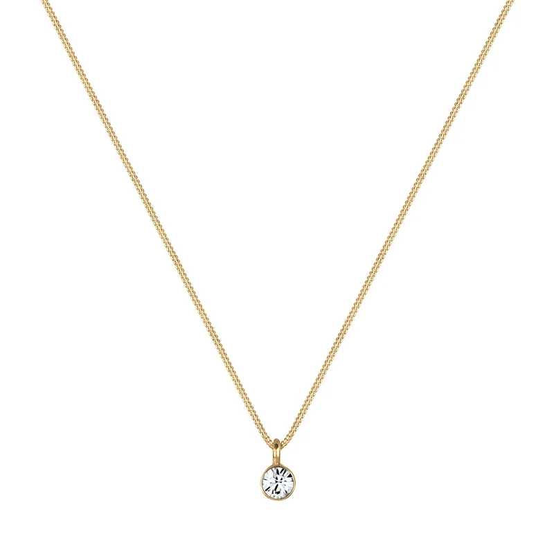 Halskette Solitär | Mit Kristallen von Swarovski® (Weiß)