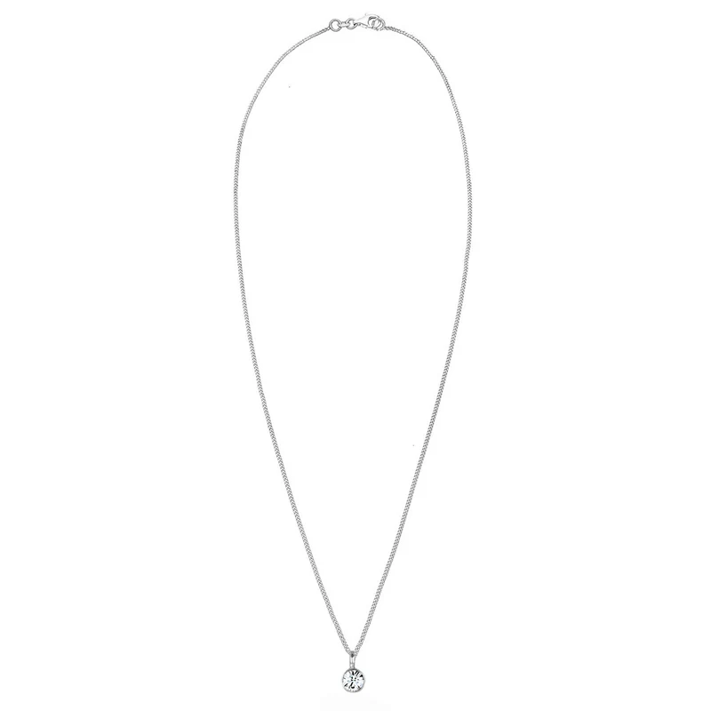 Halskette Solitär | Mit Kristallen von Swarovski® (Weiß)