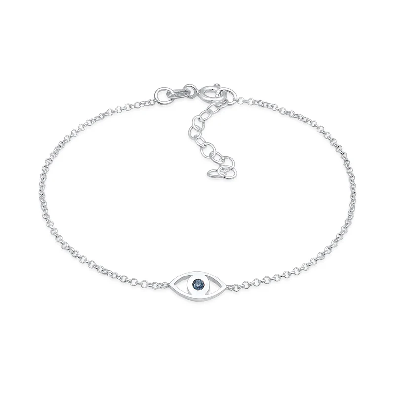 Fußkettchen Evil Eye | Kristall (Blau)