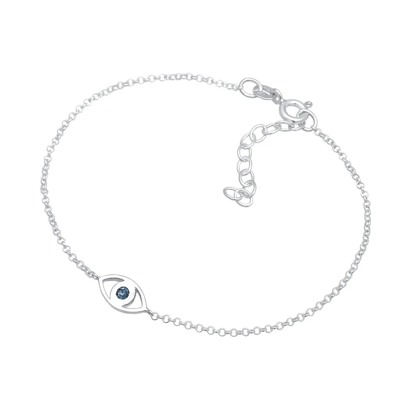 Fußkettchen Evil Eye | Kristall (Blau)