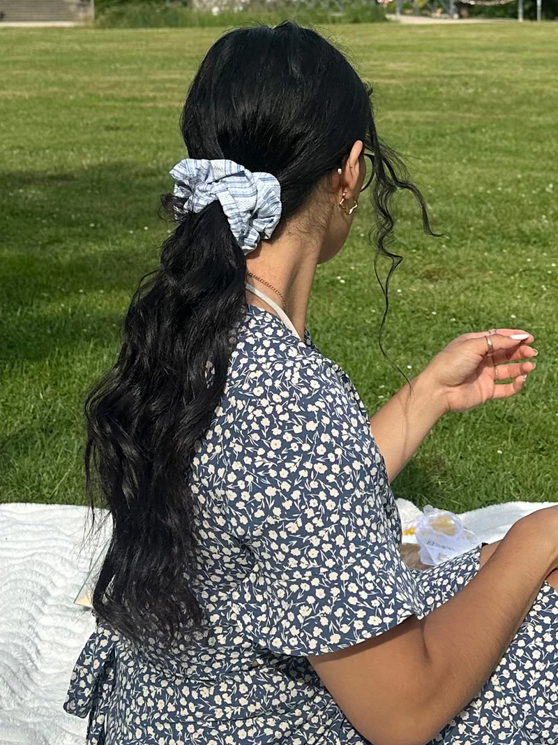 Sweet Lace Blue Scrunchie