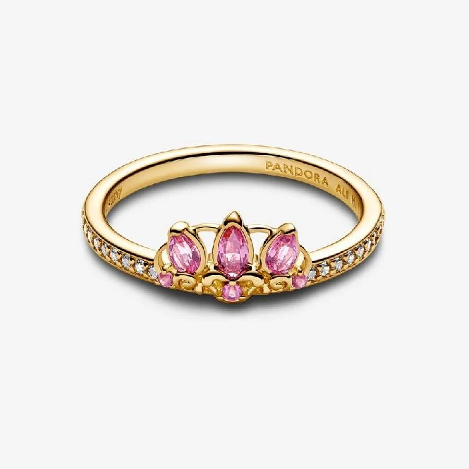 Gold Disney Princess Rapunzel Tiara Ring, Size 52