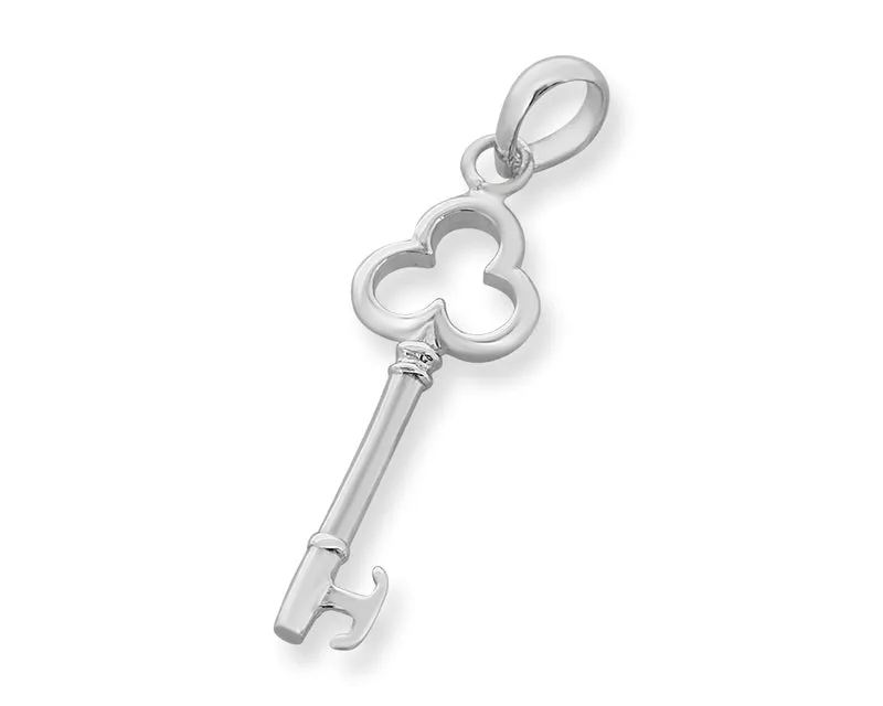 925 SILBER ANHÄNGER SCHLÜSSEL, LIEBESSCHMUCK, HERZSCHLÜSSEL CHARM