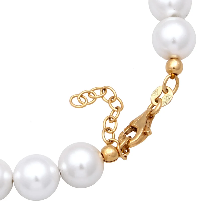 Perlen -Armband Kugel | Mit Kristallen von Swarovski® ( Weiß )