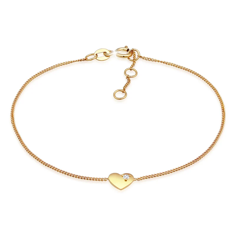 Armband Herz | Topas (weiß)