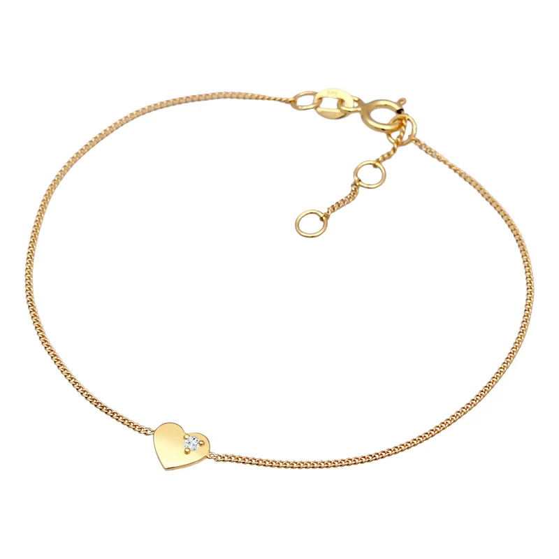 Armband Herz | Topas (weiß)