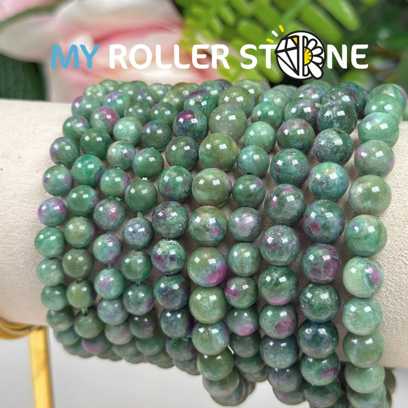 Rubin-Zoisit-Armband 5A