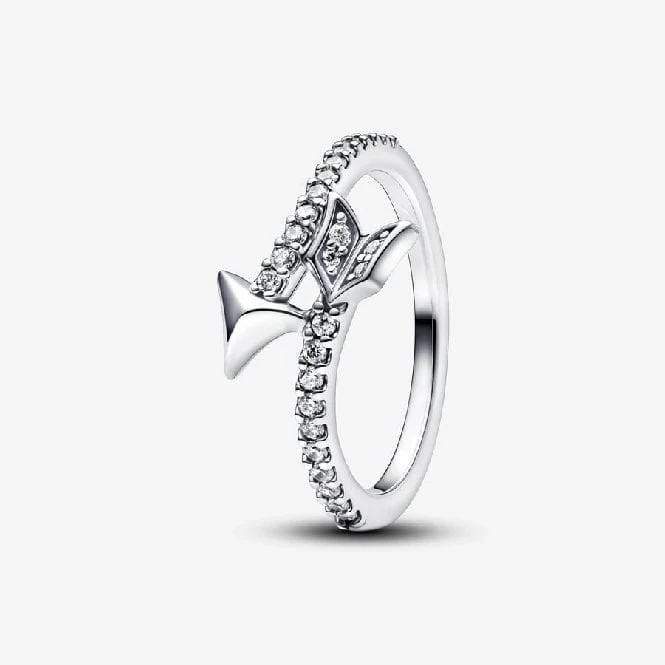 Sparkling Arrow Ring, Size 56