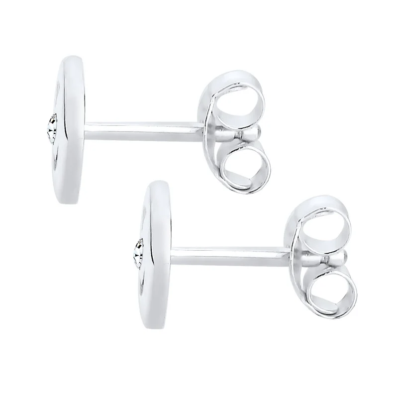 Ohrstecker Spirale | Mit Kristallen von Swarovski® (Weiß)