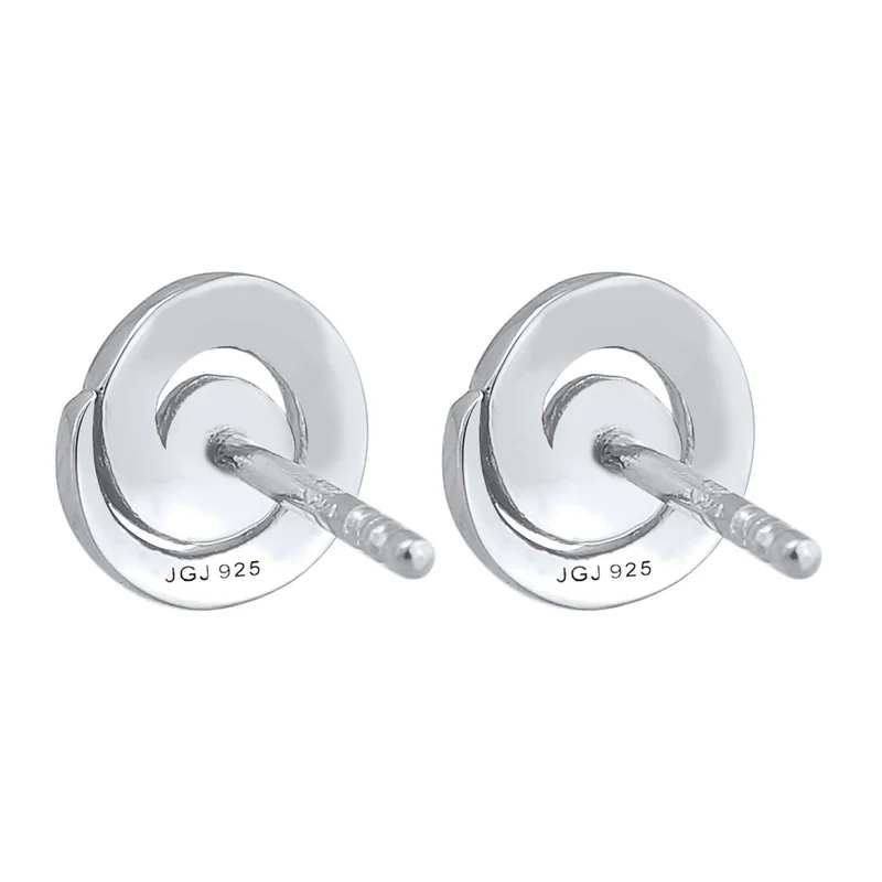 Ohrstecker Spirale | Mit Kristallen von Swarovski® (Weiß)