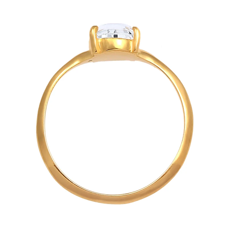 Solitär-Ring | Kristall ( Weiß )