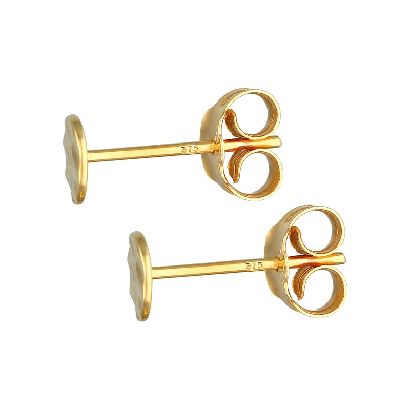 Ohrstecker Plättchen gehämmert