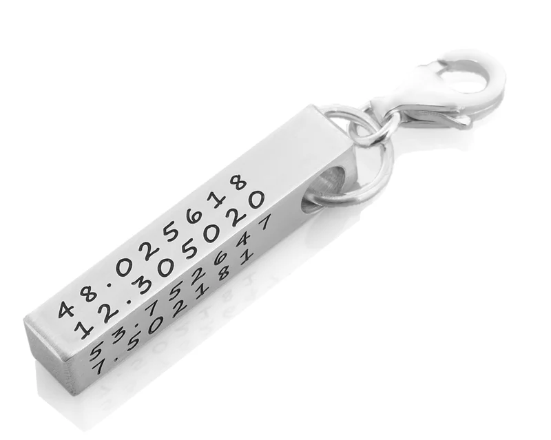 SCHLÜSSEL ANHÄNGER 925 SILBER MIT GRAVUR, GESCHENK FÜR MÄNNER