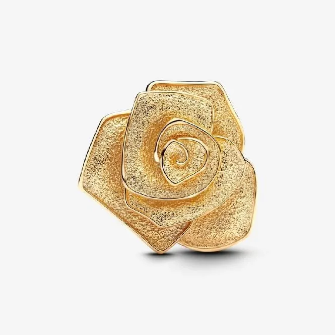 Gold Rose in Bloom Oversized Charms