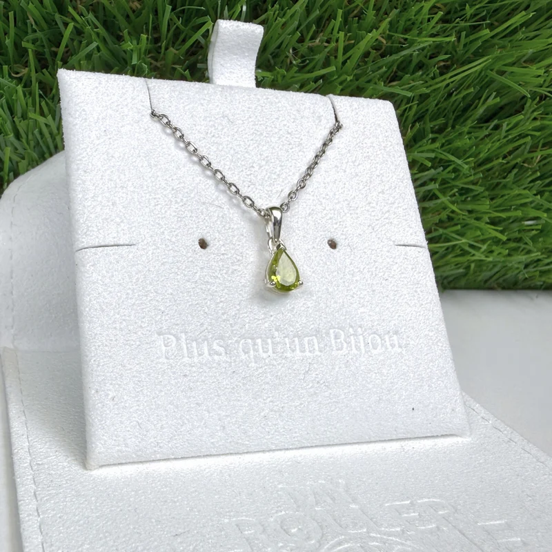 Birnen-Peridot-Solitär-Anhänger