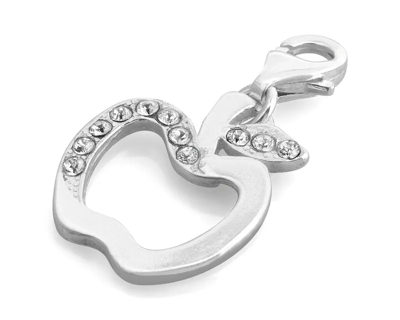 925 SILBER ANHÄNGER APFEL, CHARM FÜR ARMBAND, SILBERSCHMUCK, APFEL SCHMUCK