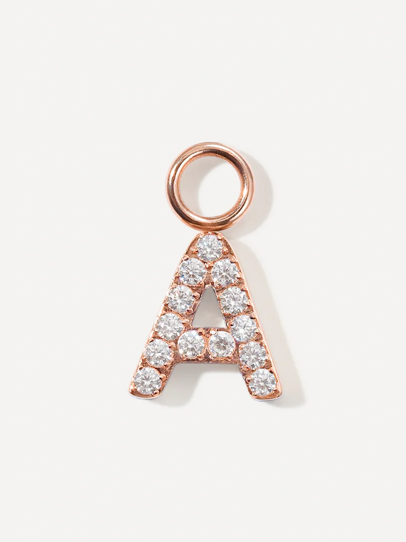 Dazzling Letter Ohrring-Charms