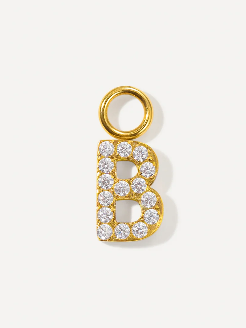Dazzling Letter Ohrring-Charms
