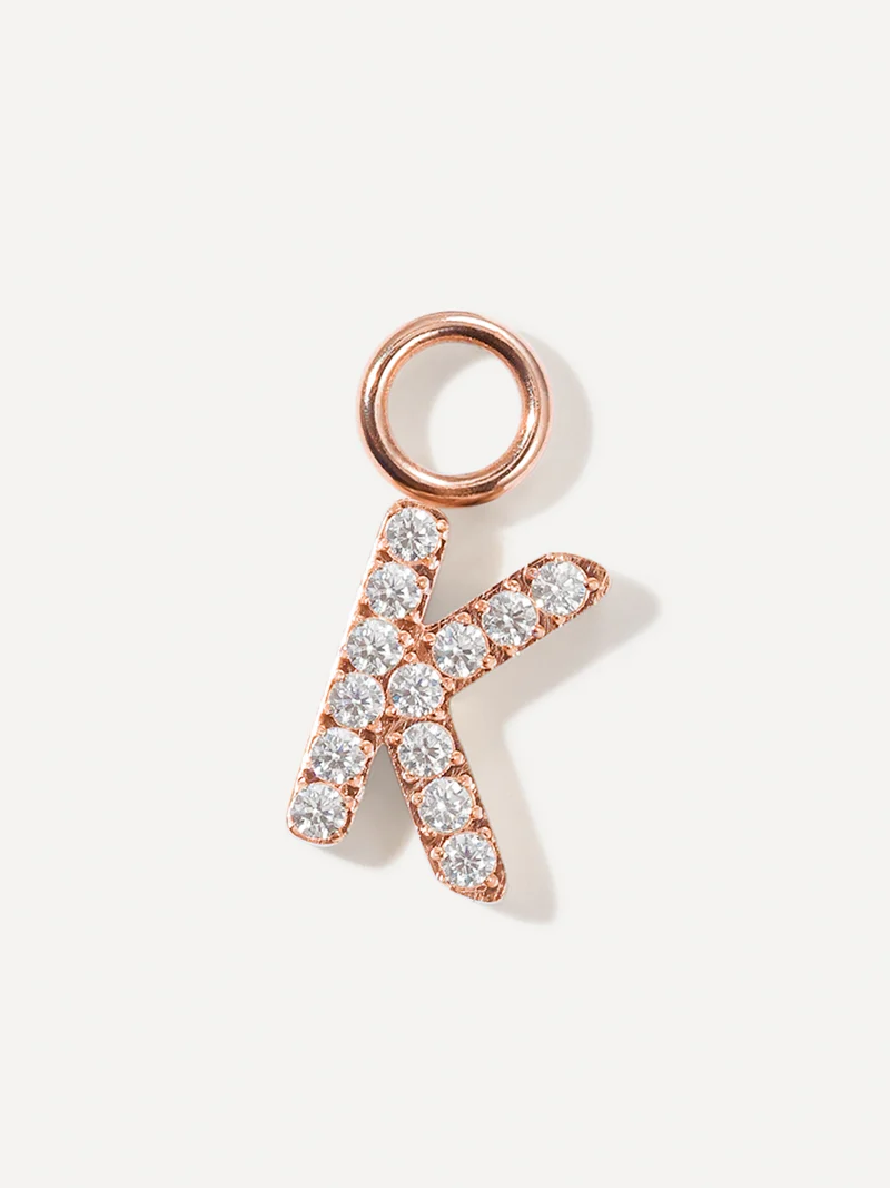 Dazzling Letter Ohrring-Charms