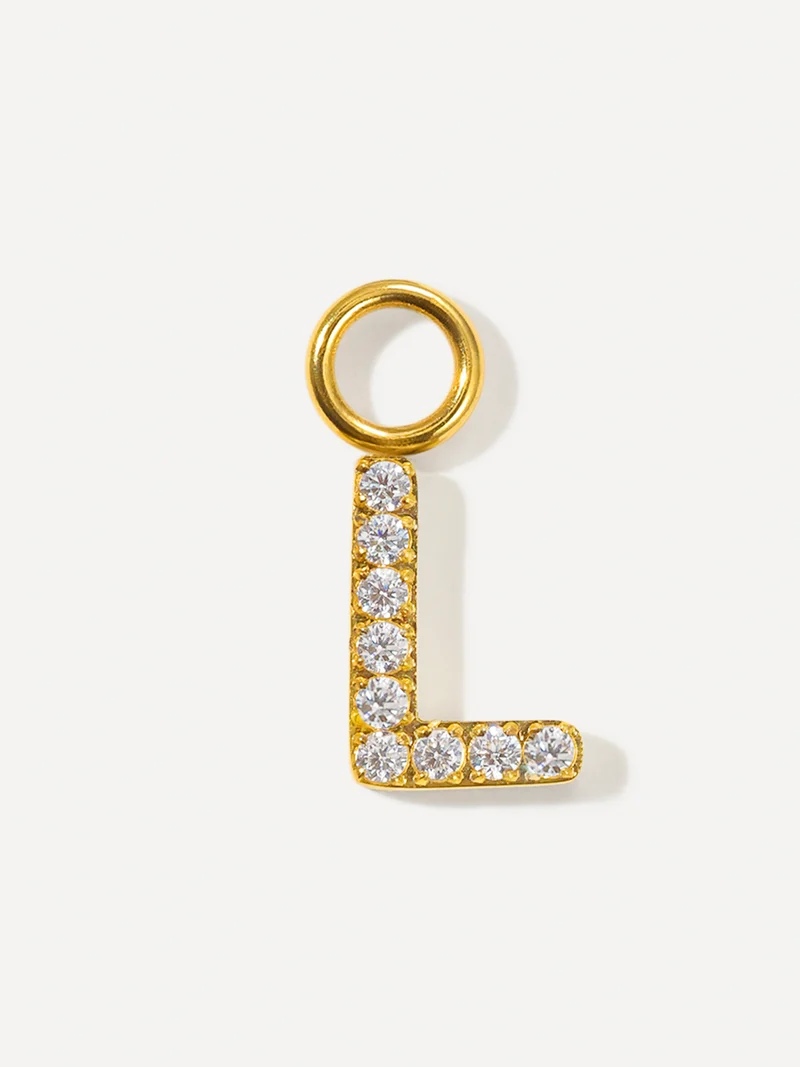 Dazzling Letter Ohrring-Charms