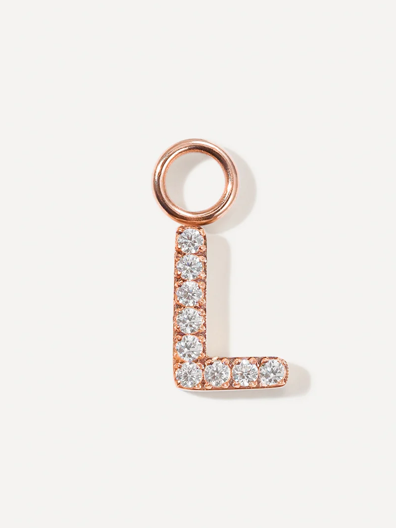 Dazzling Letter Ohrring-Charms
