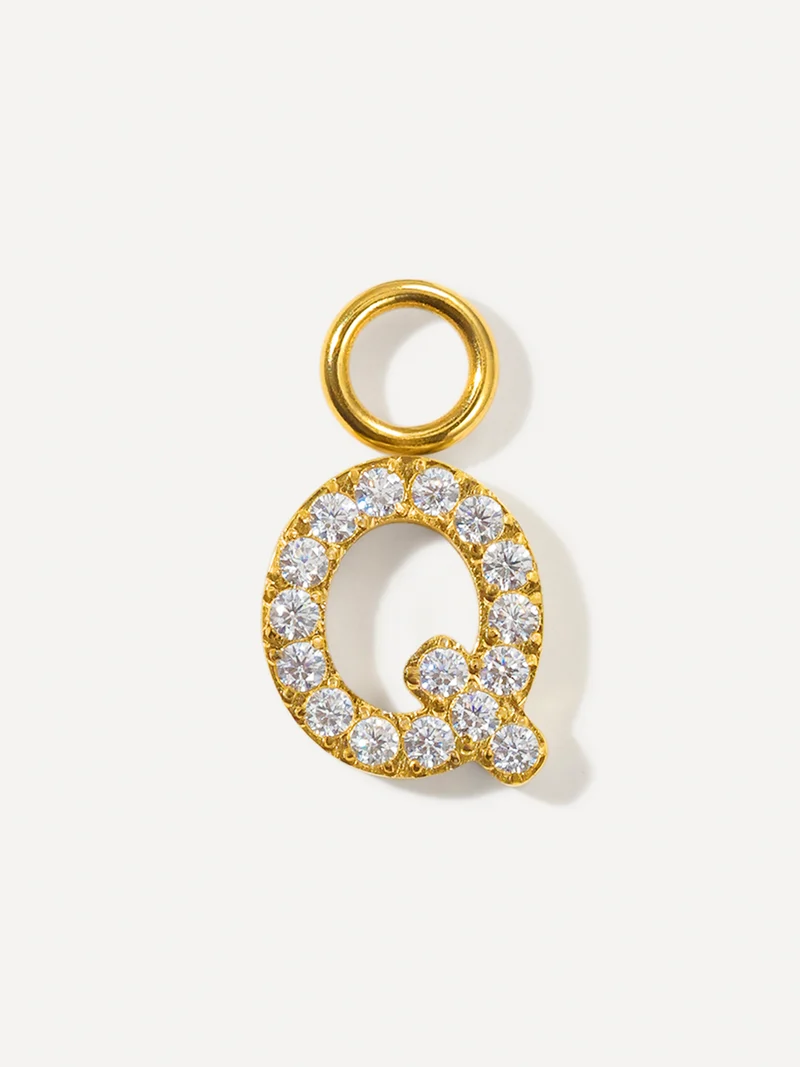 Dazzling Letter Ohrring-Charms