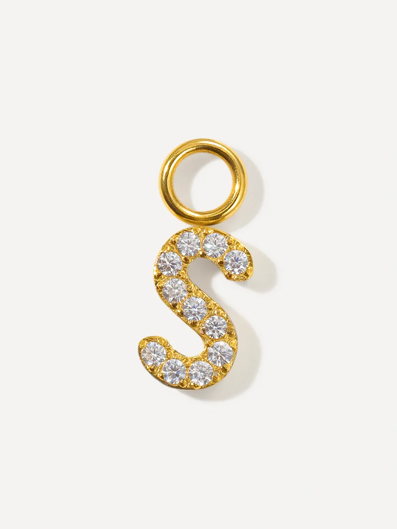 Dazzling Letter Ohrring-Charms