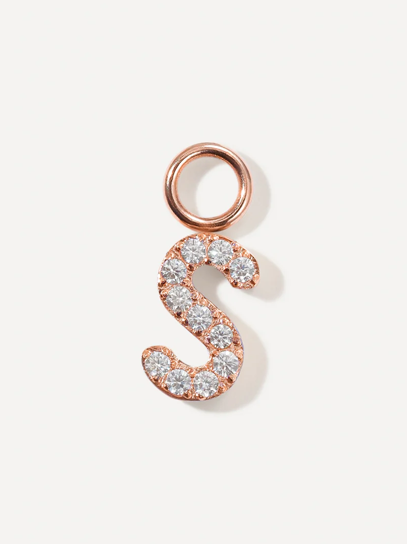 Dazzling Letter Ohrring-Charms