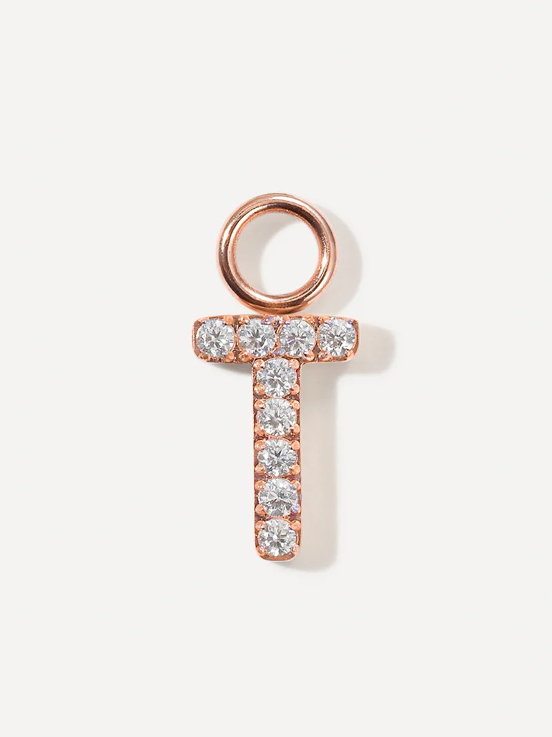 Dazzling Letter Ohrring-Charms