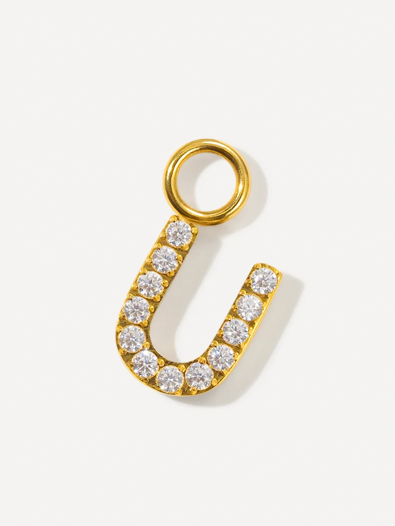 Dazzling Letter Ohrring-Charms