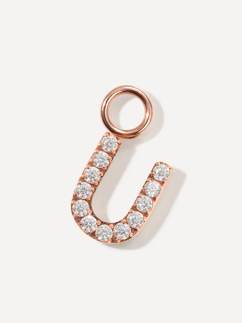 Dazzling Letter Ohrring-Charms