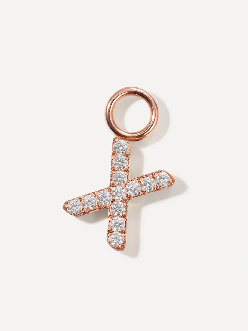 Dazzling Letter Ohrring-Charms