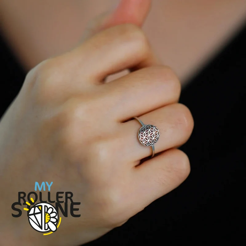 Vintage Blume des Lebens Ring