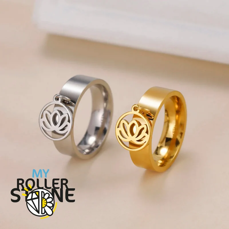 Lotusblüten-Charm-Ring