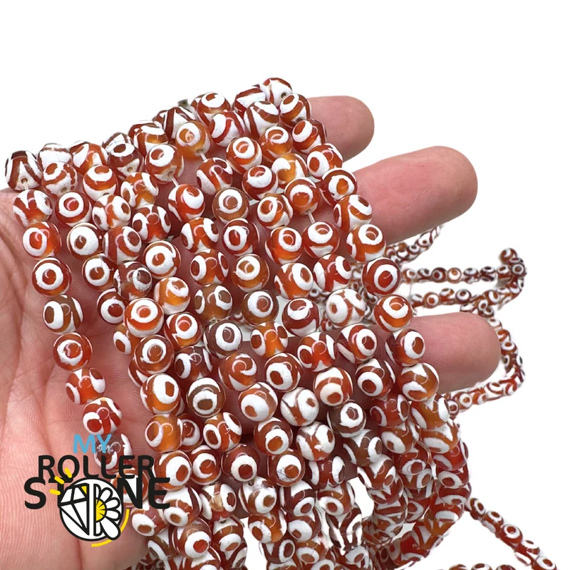 Tibetische Achatperle Rotes Auge
