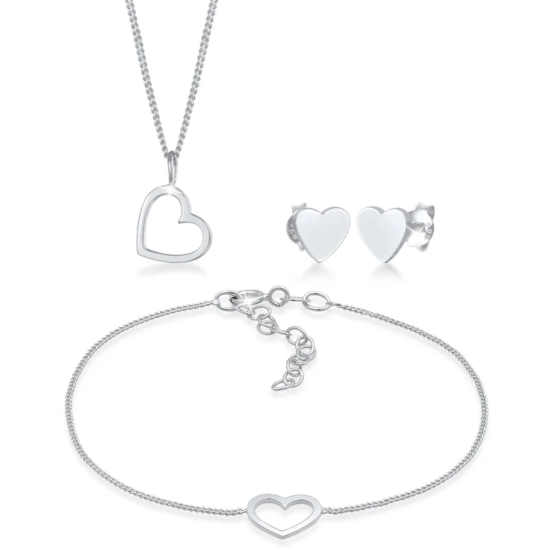 Schmuckset Herz Cut Out