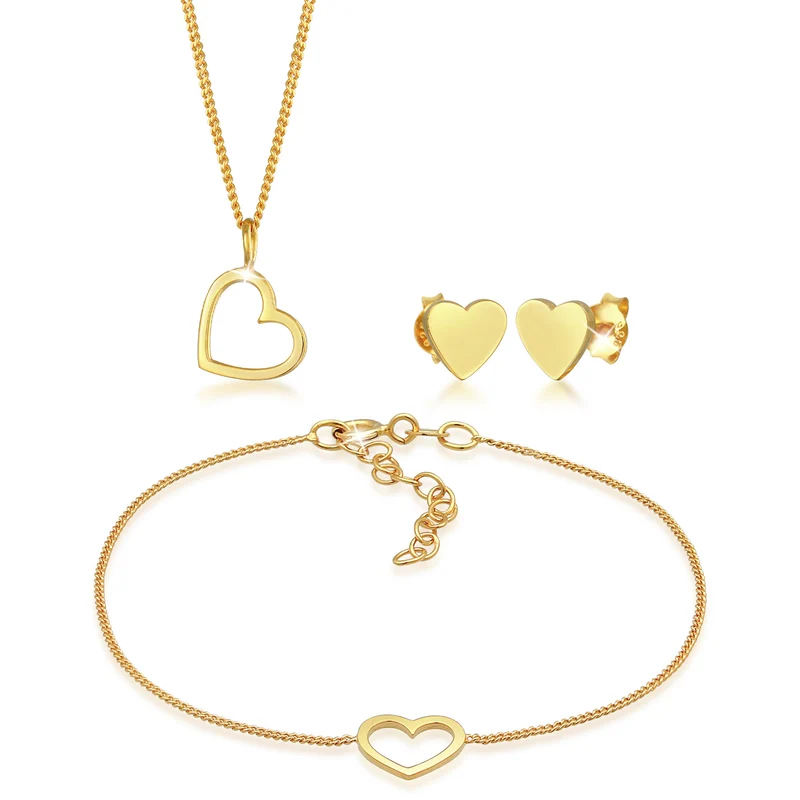 Schmuckset Herz Cut Out