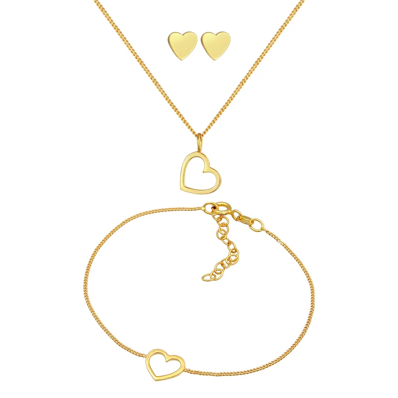 Schmuckset Herz Cut Out