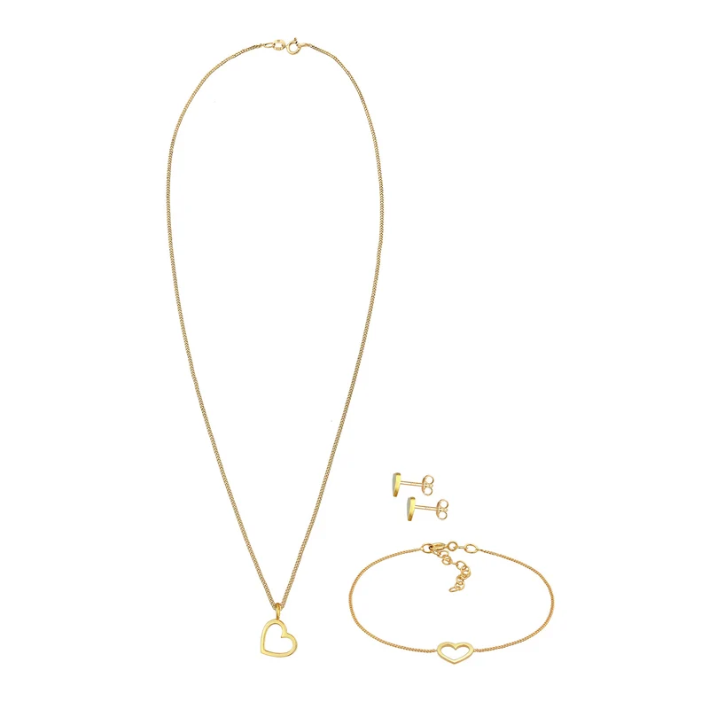 Schmuckset Herz Cut Out