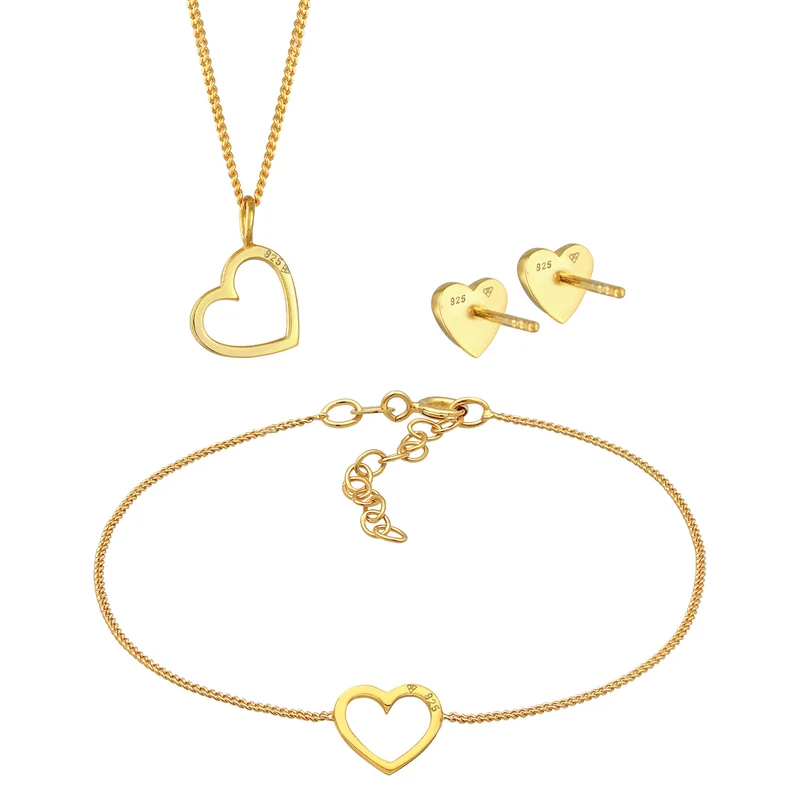 Schmuckset Herz Cut Out