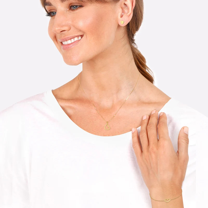 Schmuckset Herz Cut Out