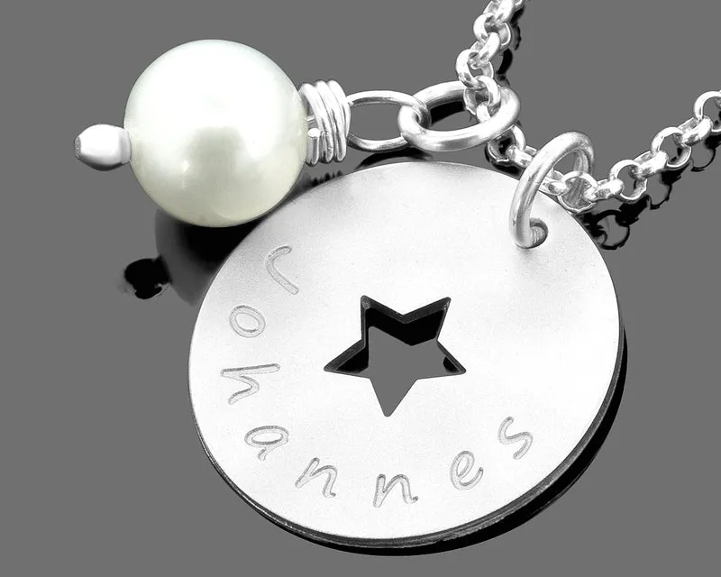 GEBURTSKETTE MIT NAMEN, GESCHENK ZUR GEBURT, MAMA KETTE, SCHMUCK GRAVUR