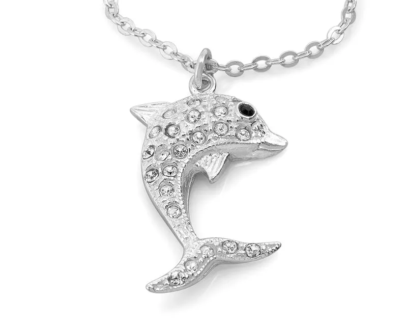 KETTE SILBER MIT DELFIN, SCHMUCK DELFINANHÄNGER, FISCHANHÄNGER