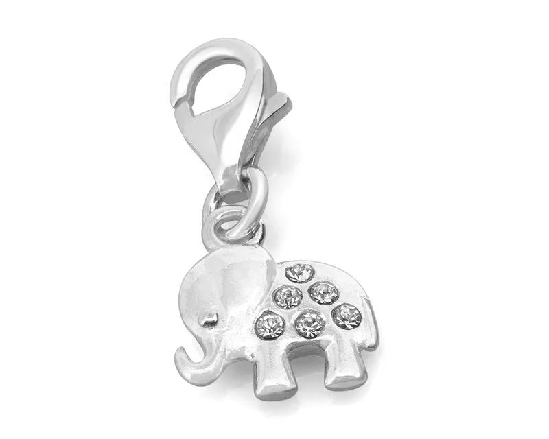 CHARM ANHÄNGER SILBER ELEFANT, ARMBAND SCHMUCK, ELEFANTEN SILBERCHARM