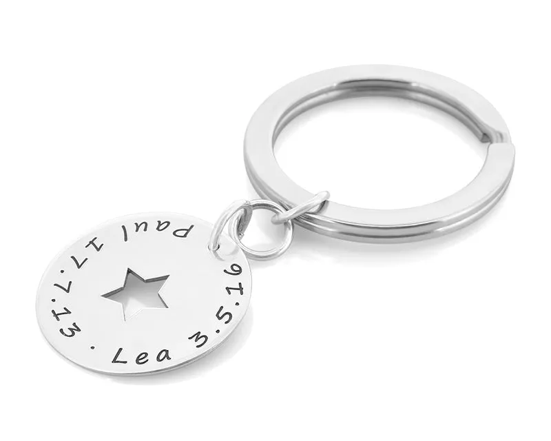 ANHÄNGER GRAVUR, SCHLÜSSELANGER 925 SILBER GEBURT GESCHENK SCHMUCK