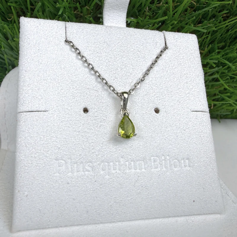 Birnen-Peridot-Solitär-Anhänger