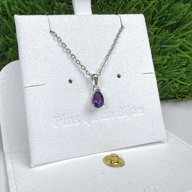 Birnen-Amethyst-Solitär-Anhänger