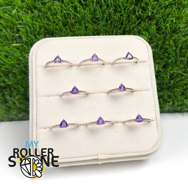 Trillon Amethyst Solitärring (4 Größen)